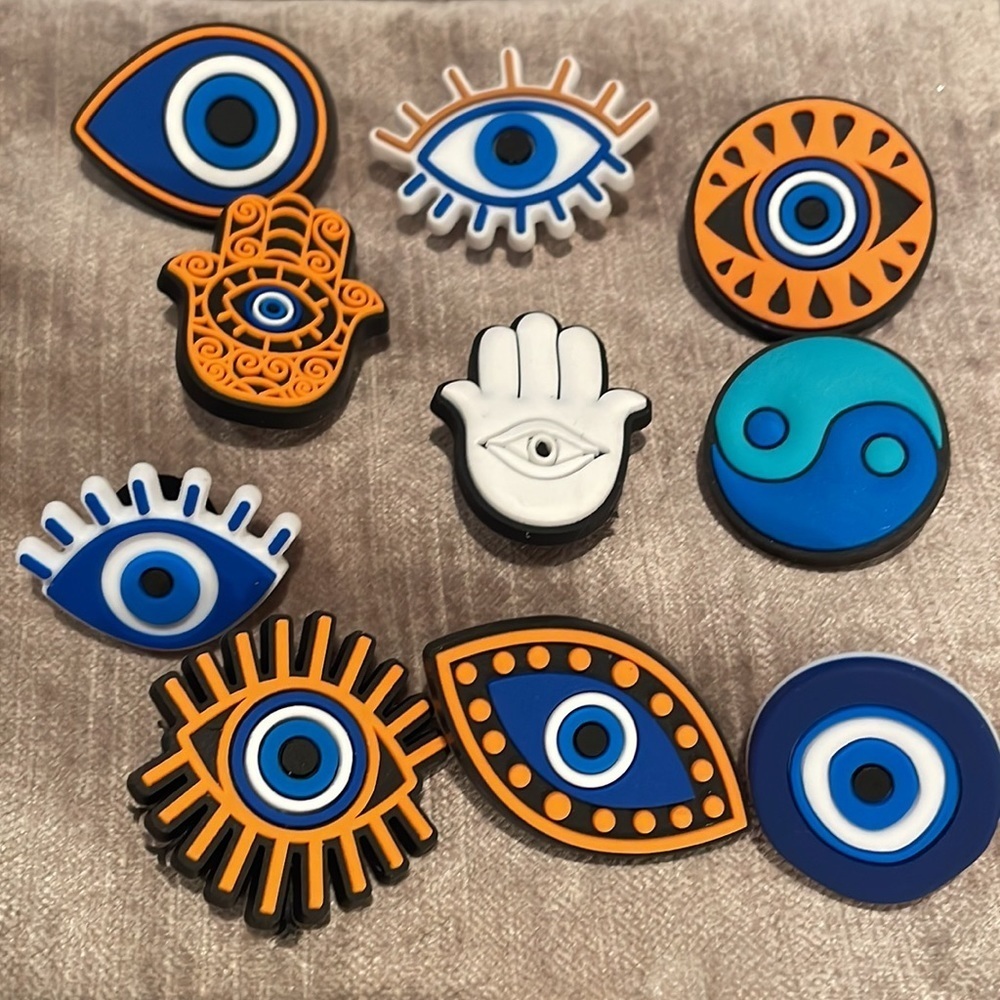 Crocs Jibbits Charms 10 Piece Bundle Evil Eye